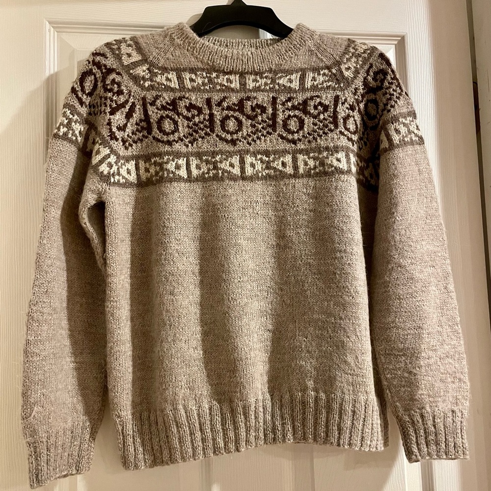 Fotrama Vintage 100% Alpaca Wool Sweater Handcrafted in Bolivia - size SM/M